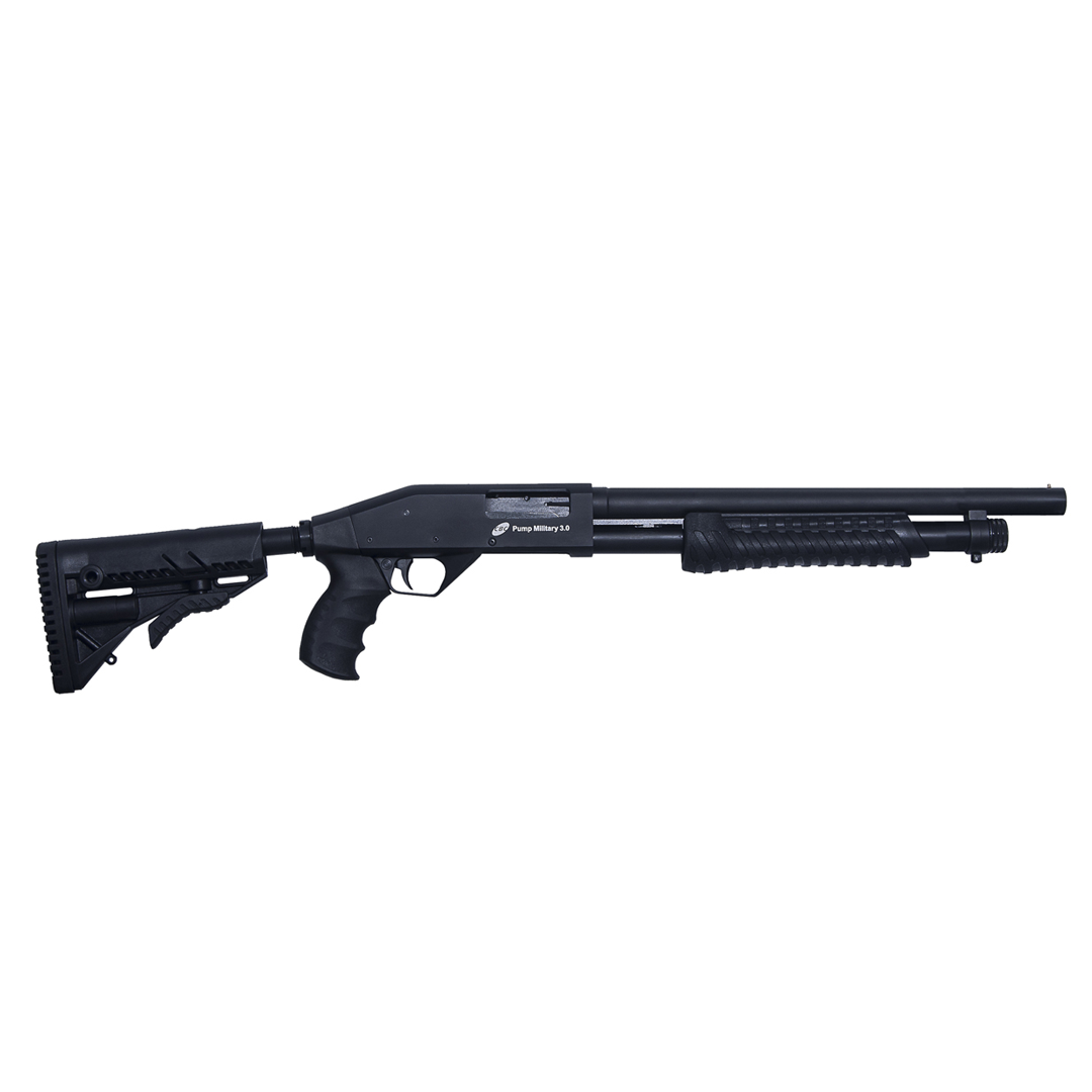 ESPINGARDA CBC MILITARY 3.0 RT CAL. 12GA 16" COM ACESSÓRIOS