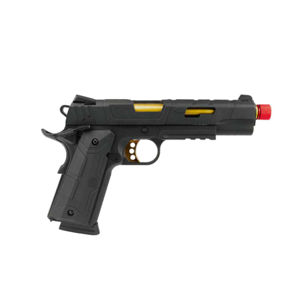 PISTOLA DE AIRSOFT GBB GREEN GAS 1911 REDWINGS GOLD 6MM - ROSSI