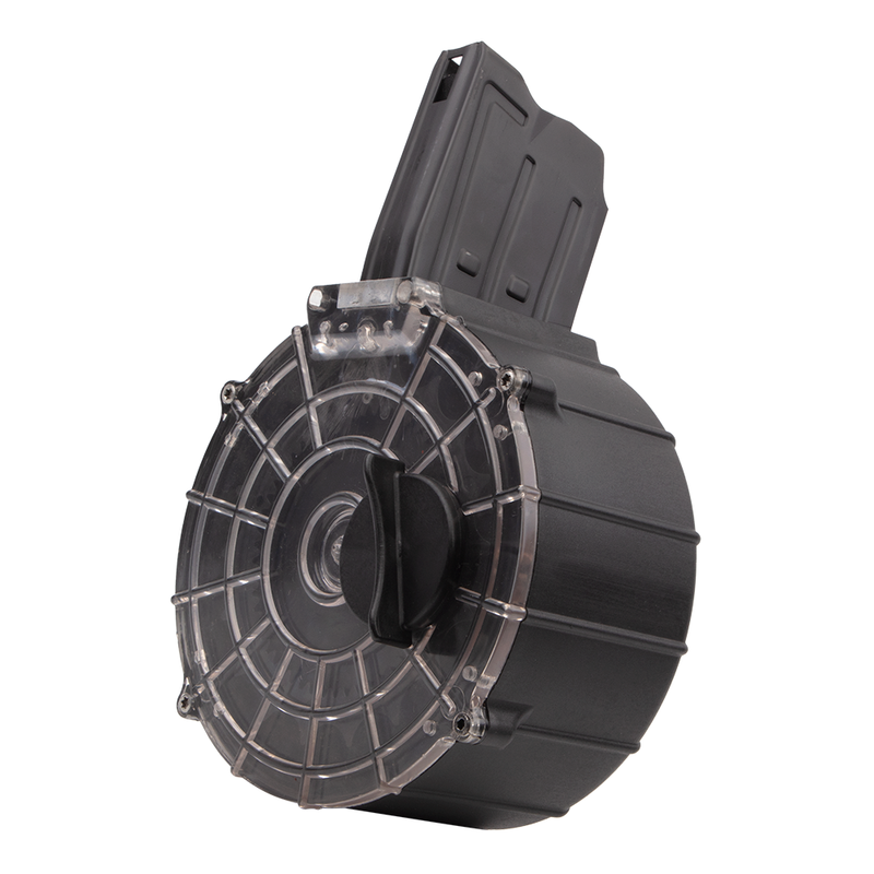 CARREGADOR DRUM CARACOL PARA ESPINGARDAS SEMI-AUTO (AR-12) - CAPACIDADE 21 TIROS - Imagem 4